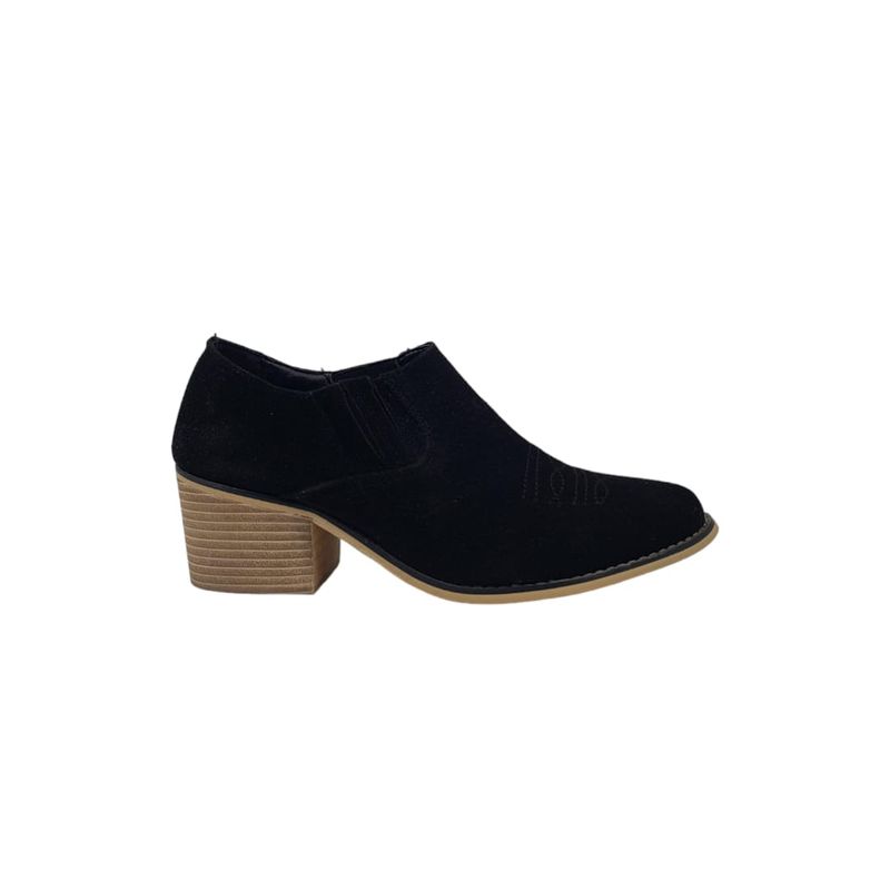 HERIEL - Zapato Negro Gamuza Mujer
