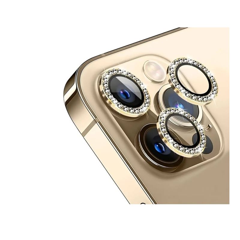 JOIGO - Protector De Lente De Camara Para En iPhone 15 15 Plus Brillo Dorado
