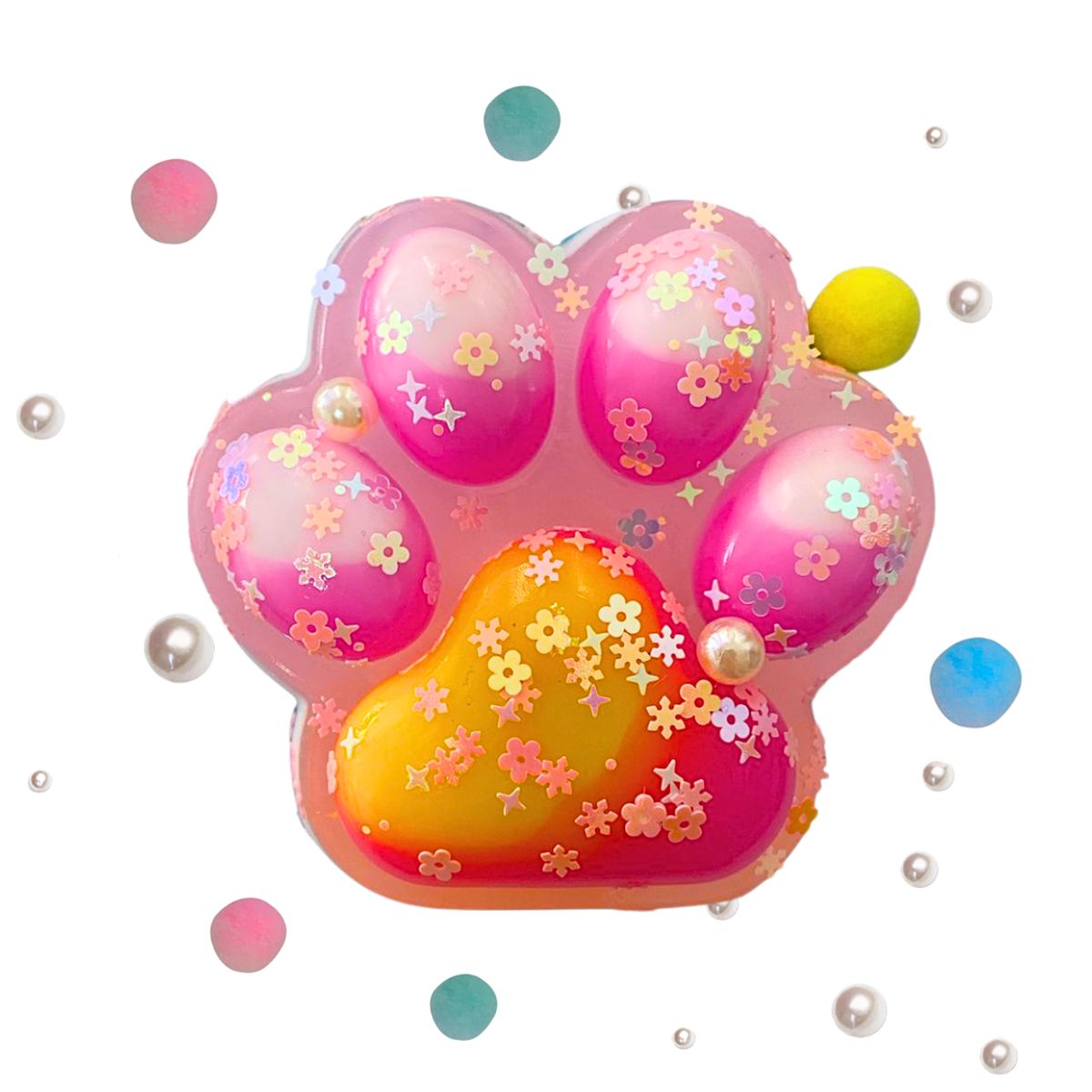 GENERICO - Squishy Patita De Gato Grande Pegajosa Con Luz Led