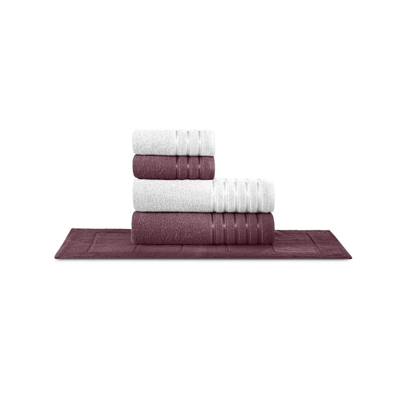TEKA - Juego de Toallas 5 Piezas COMFORT Realeza - 450 gm² - 100% Alg
