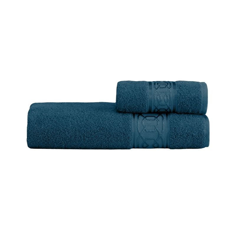 TEKA - Juego de Toallas 2 Piezas DIAMANTE DELUXE Pier - 450 gm² - 100% Alg