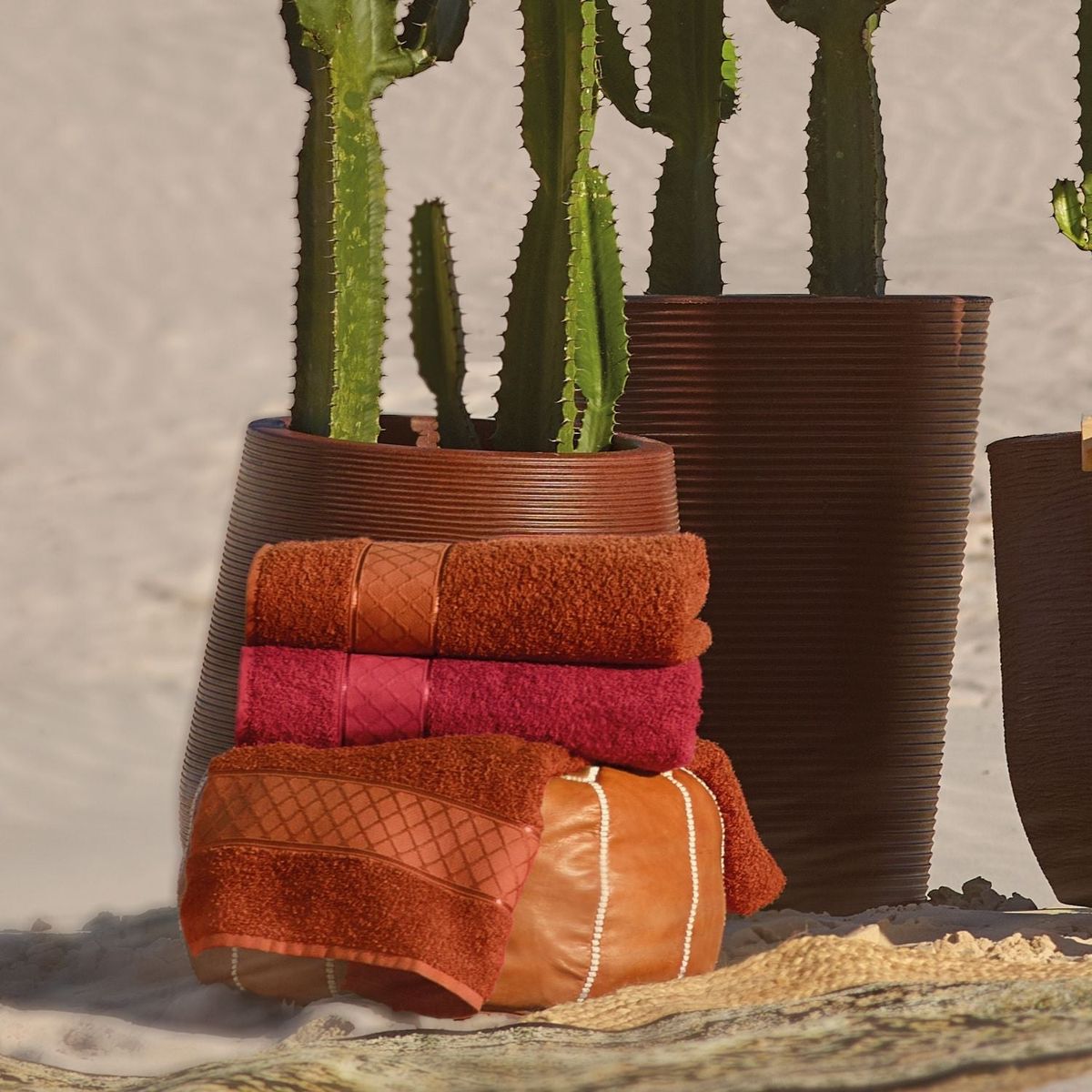 TEKA - Juego de Toallas 2 Piezas DIAMANTE DELUXE Cais - 450 gm² - 100% Alg