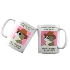 GENERICO - Taza Tazon Mug meme gatito- Monstruatazas