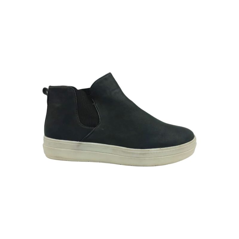 HERIEL - Zapatilla Negra Plataforma con Elastico