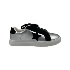 HERIEL - Zapatilla Plateada Estrellas Mujer