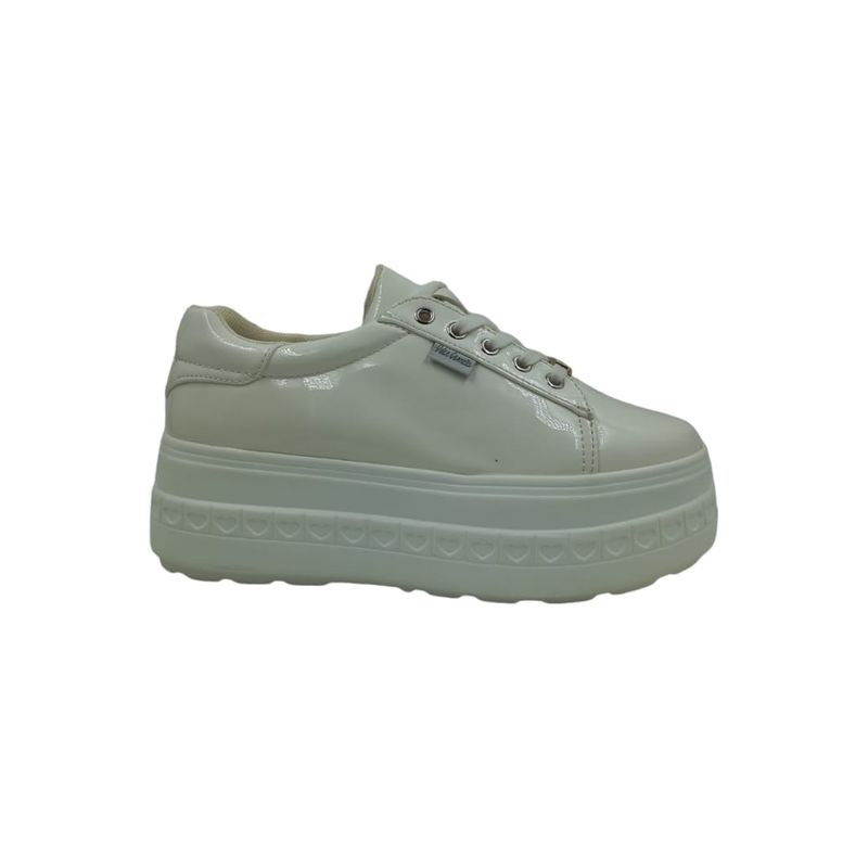 HERIEL - Zapatilla Blanca Plataforma Mujer