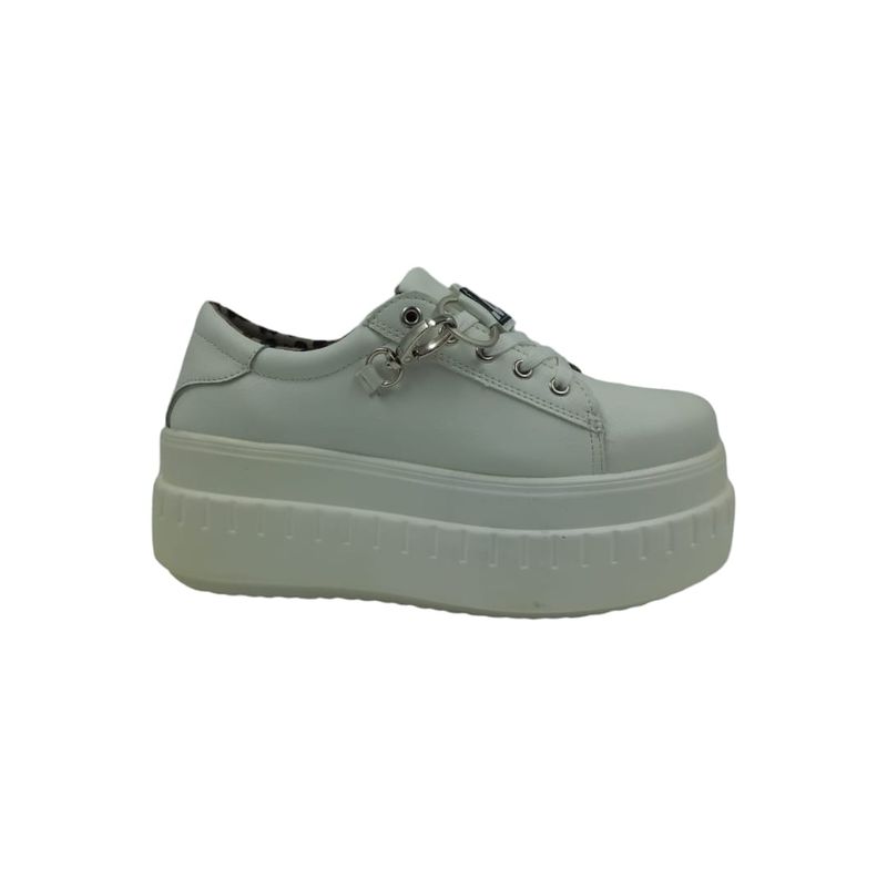 HERIEL - Zapatilla Blanca Plataforma Mujer