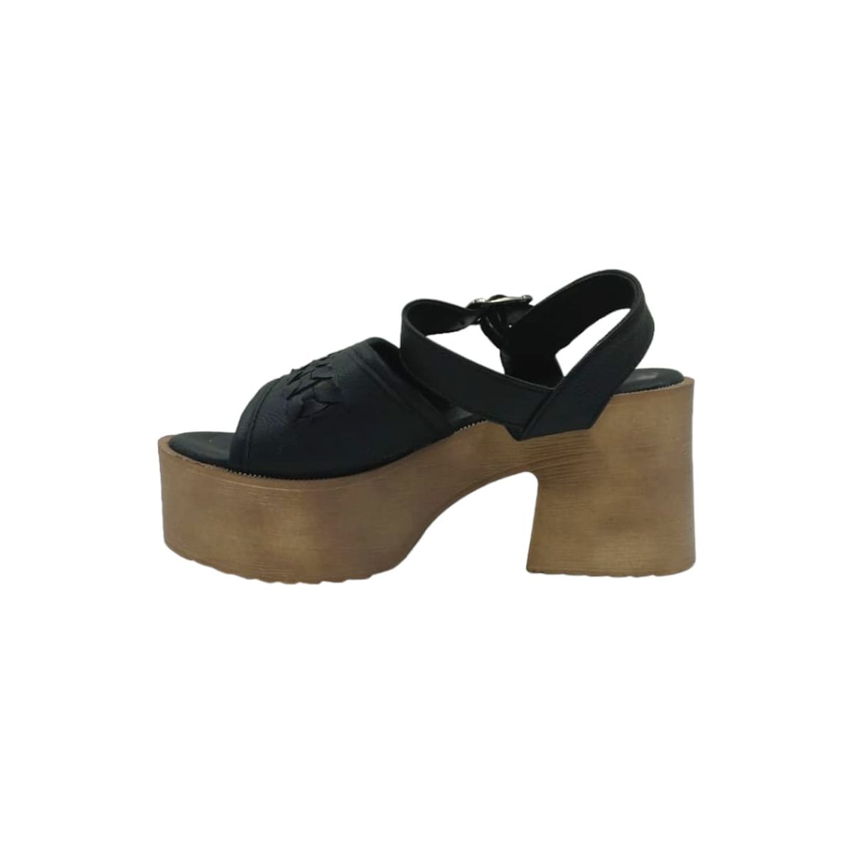 HERIEL - Sandalia Negra Plataforma  Mujer
