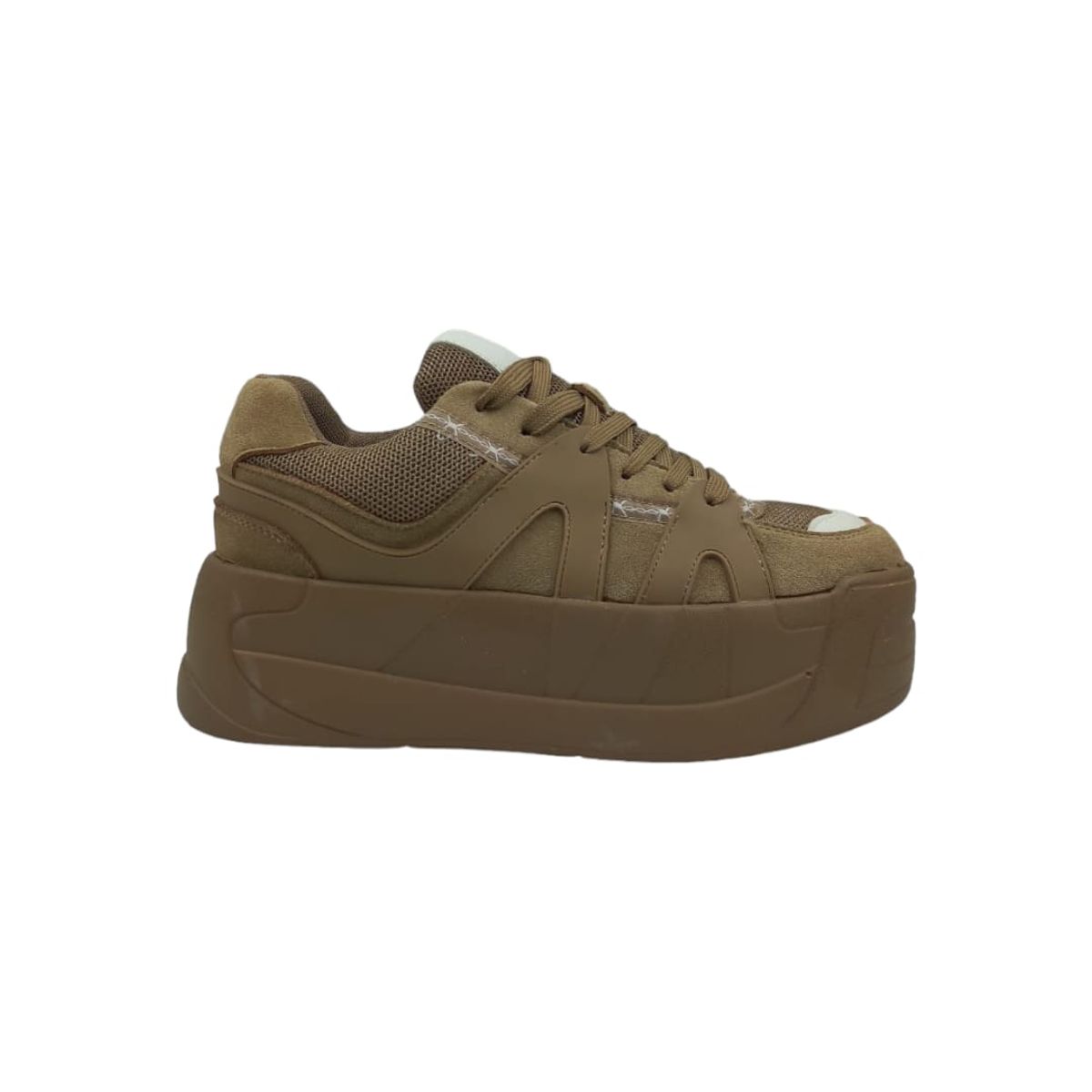 HERIEL - Zapatilla Khaki Plataforma Mujer