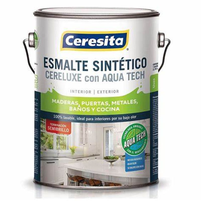 CERESITA - Esmalte Sintetico Aqua Tech Semibrillo Calipso Galon