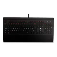 HP - Teclado Gamer Qwerty GK500 Color Negro Con Luz Rgb
