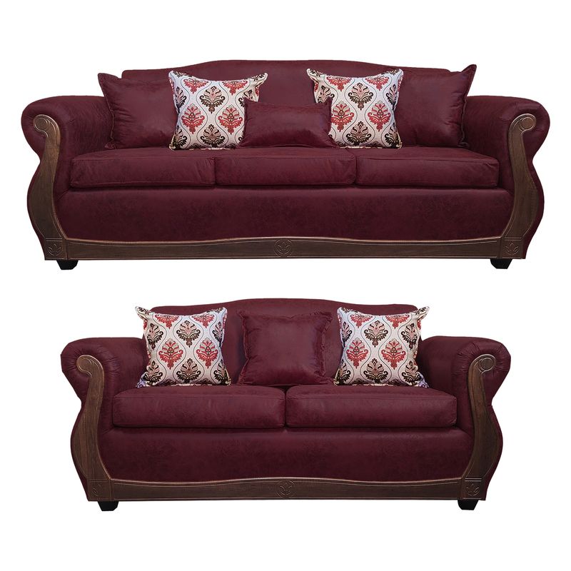 AMERICA DECORA - Living 4-3 Grand Santi Envejecido Burdeo X
