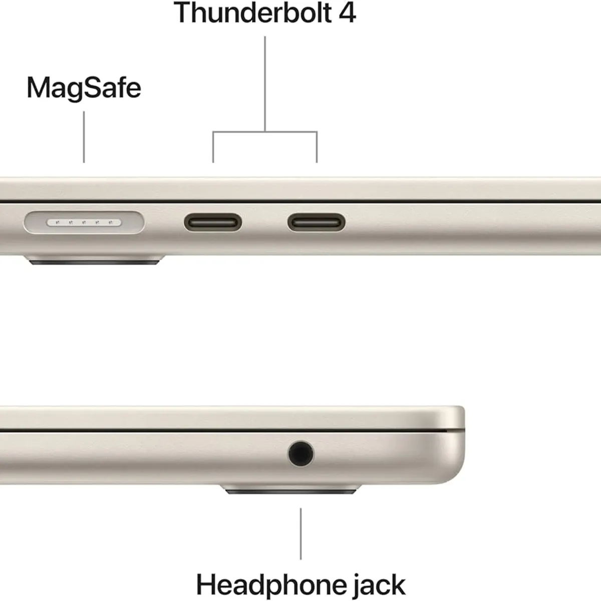 APPLE - MacBook Air 13 M4 (10n CPU 8n GPU), 16GB RAM, 256GB SSD, 2025 - Blanco Estelar