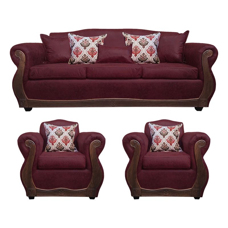 AMERICA DECORA - Living 4-1-1 Grand Santi Envejecido Burdeo X