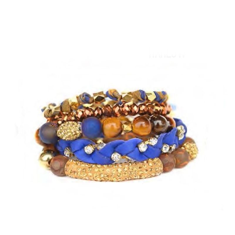 VANE COLLECTION - Pulsera mujer set de 5 piezas separadas diseño tierra hechas a mano