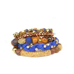 VANE COLLECTION - Pulsera mujer set de 5 piezas separadas diseño tierra hechas a mano