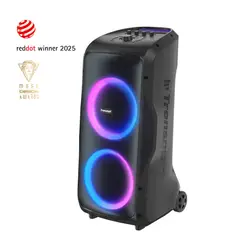 TRONSMART - Bocina Bluetooth Halo 300 240w Fiestas Luces Leds Negro
