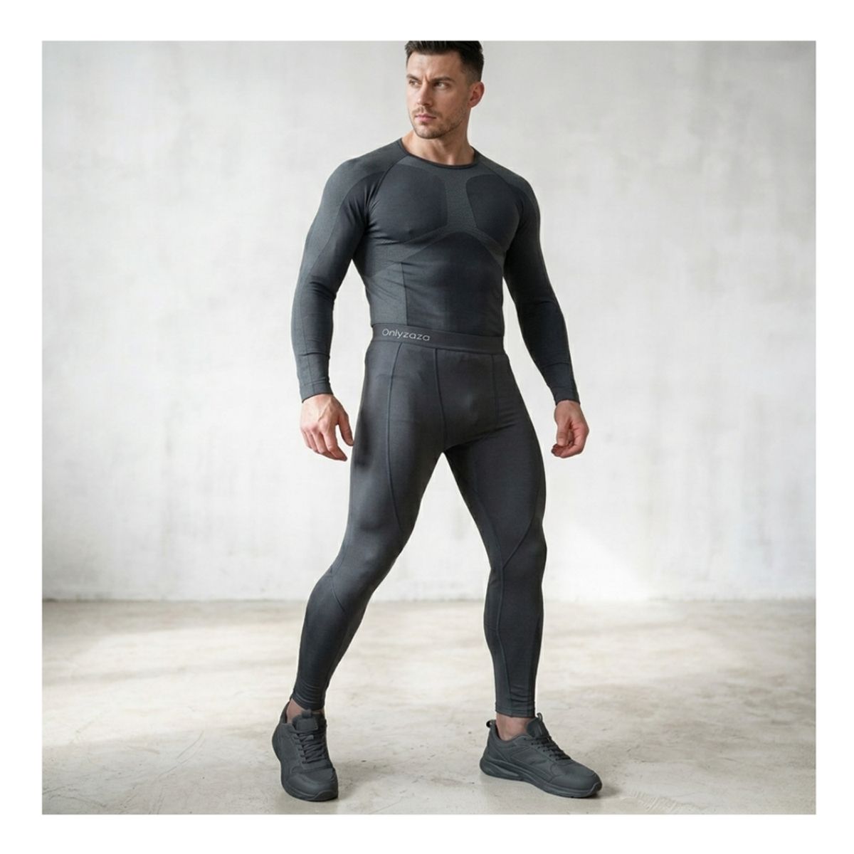 EKOL TACTICA MILITAR - Set Primera Capa Hombre, Camiseta Y Calza Compresion Térmicos