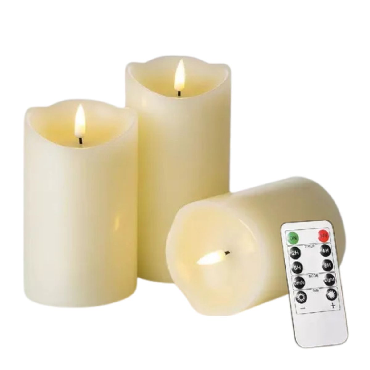 MOVI - Velas LED para Decoración Interior con Luz Cálida X3