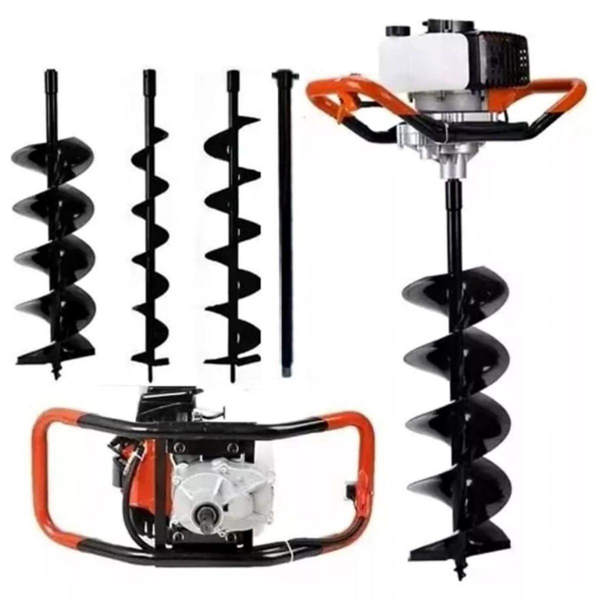 GENERICO - Barreno Ahoyador 63cc + 3 Brocas + Extesion - Profesional Japon