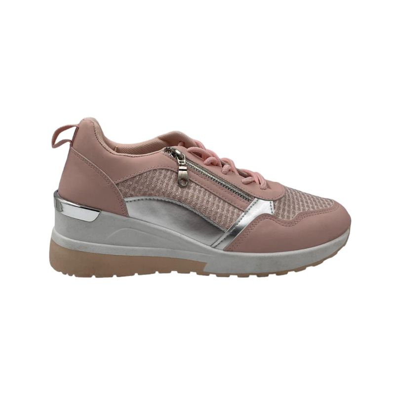 HERIEL - Zapatilla Rosa Plataforma Mujer