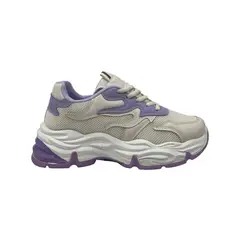 HERIEL - Zapatilla Blanca y Purpura Mujer