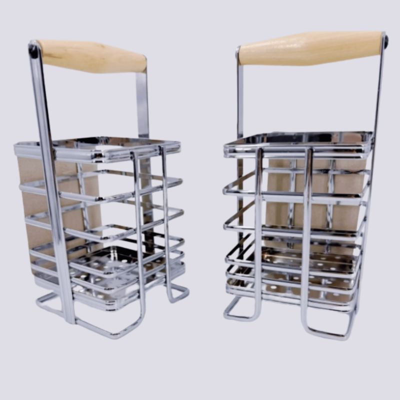 HOMESTAR - Porta Utensilios Metal para cocina Cromado