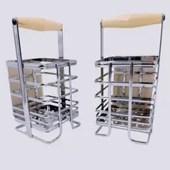 HOMESTAR - Porta Utensilios Metal para cocina Cromado