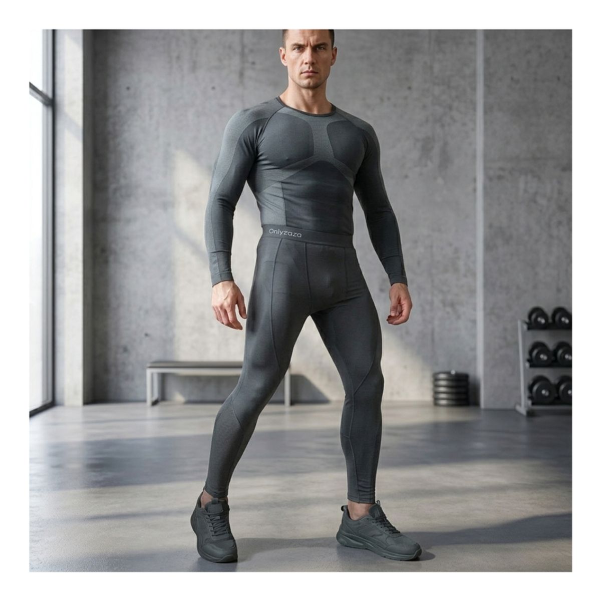 EKOL TACTICA MILITAR - Set Primera Capa Hombre, Camiseta Y Calza Compresion Térmicos