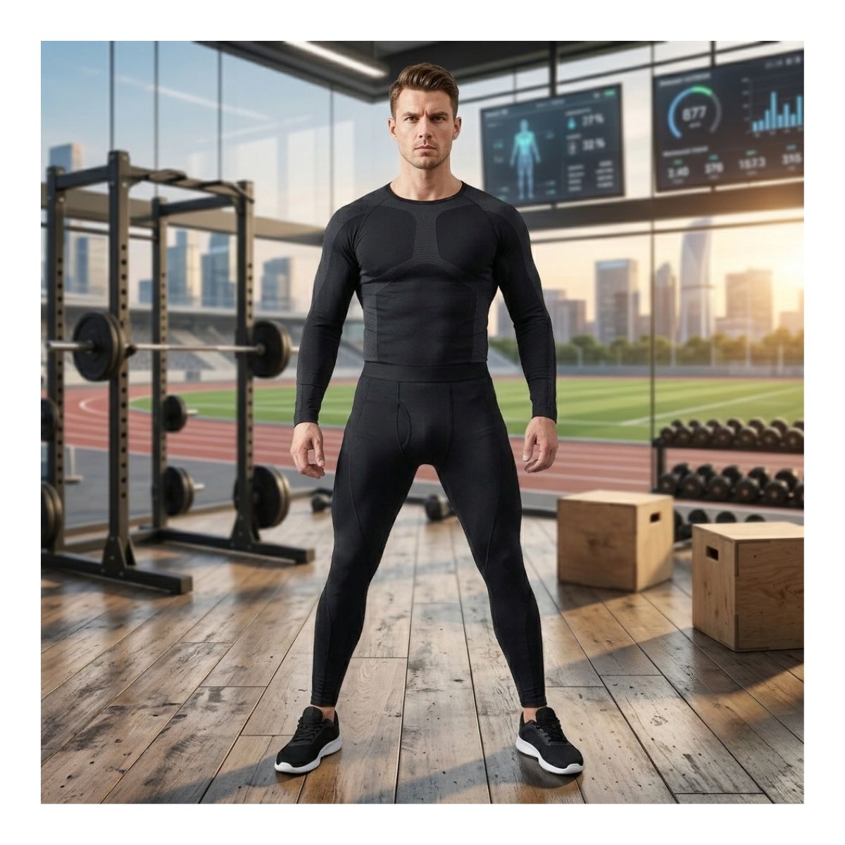 EKOL TACTICA MILITAR - Set Primera Capa Hombre, Camiseta Y Calza Compresion Térmicos