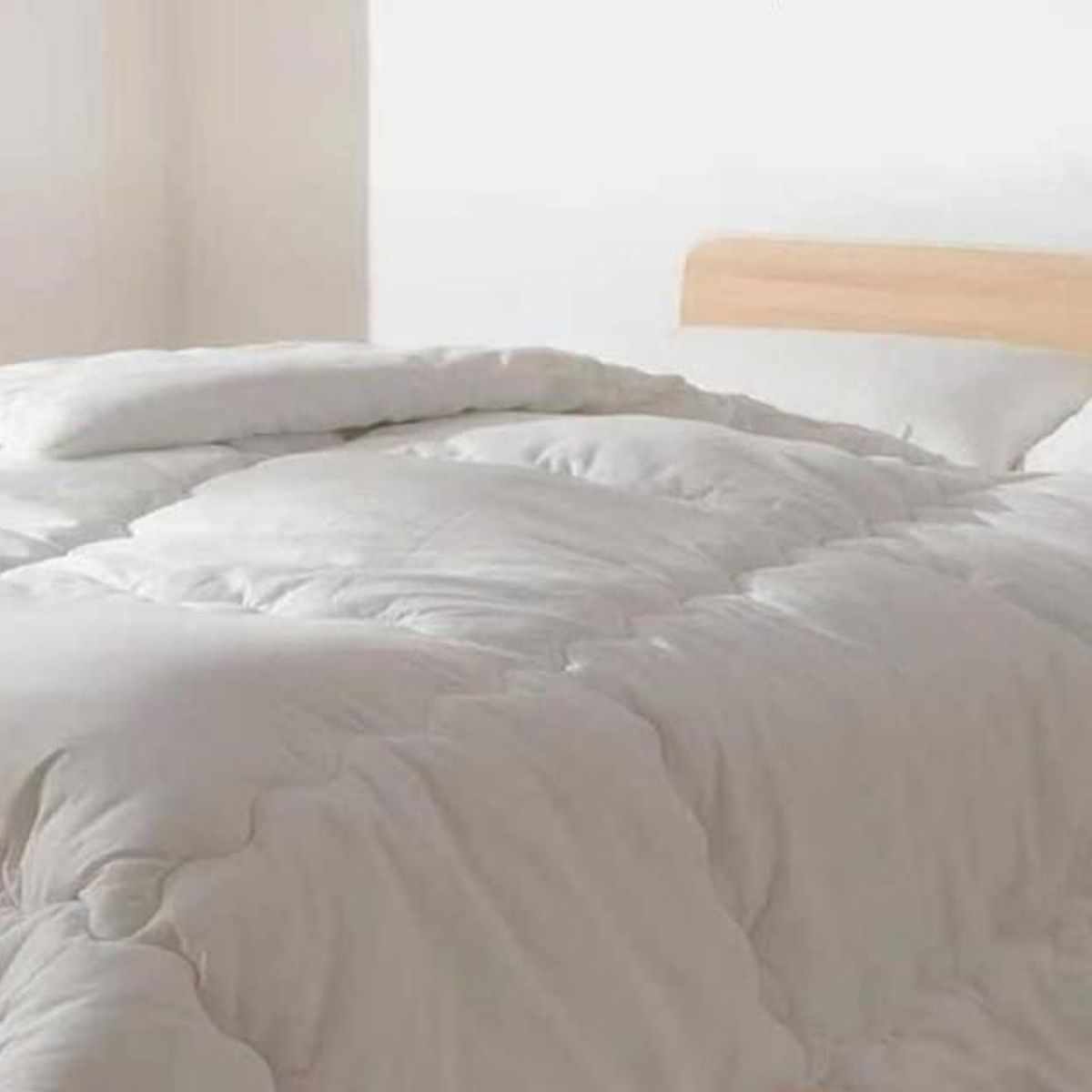 GENERICO - Edredon Nordico de Microfibra - Plumon Sintetico 2 plazas Color Blanco