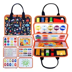 OEM - Juguete Montessori Sensorial 8 Paginas 91 Piezas Tea