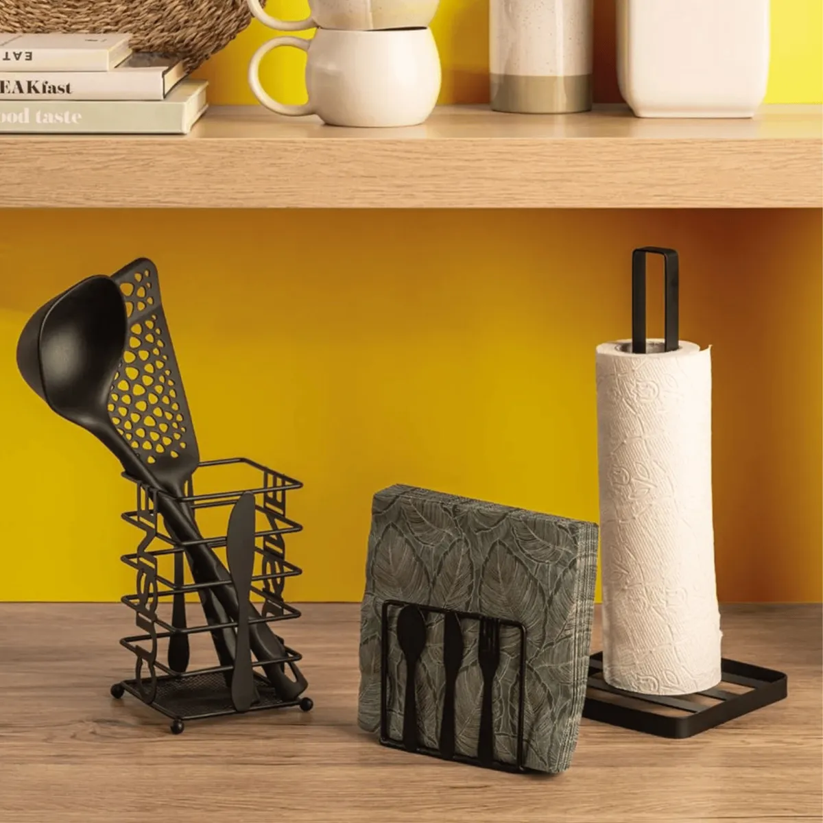 HOMESTAR - Servilletero Metal Negro