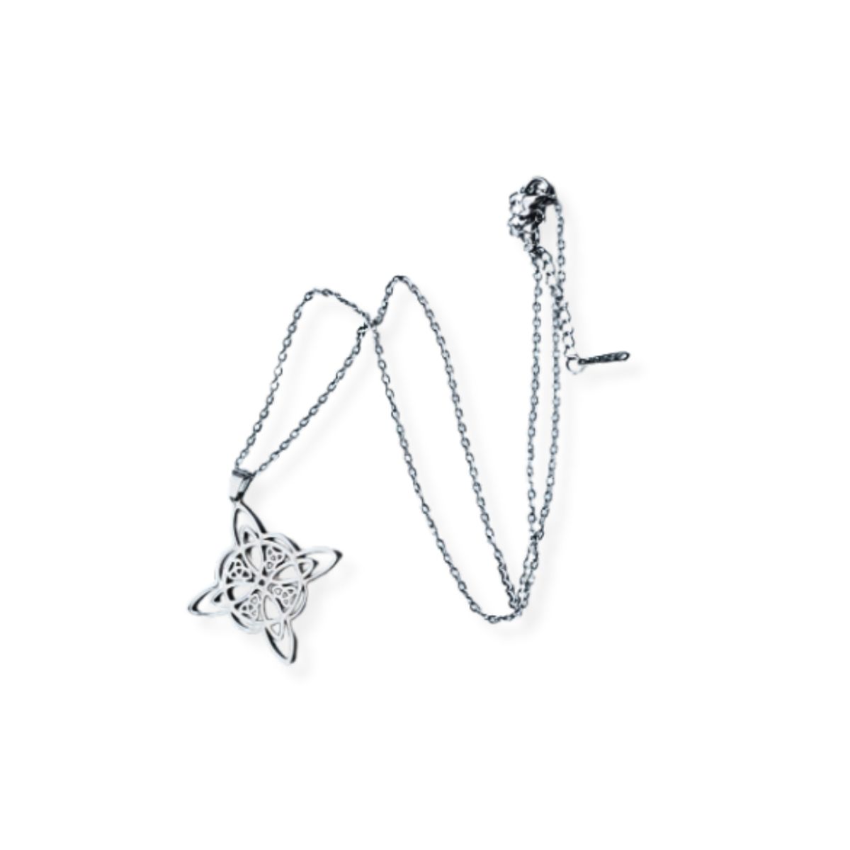 GENERICO - Collar con símbolo Nudo de Bruja de Acero Inoxidable