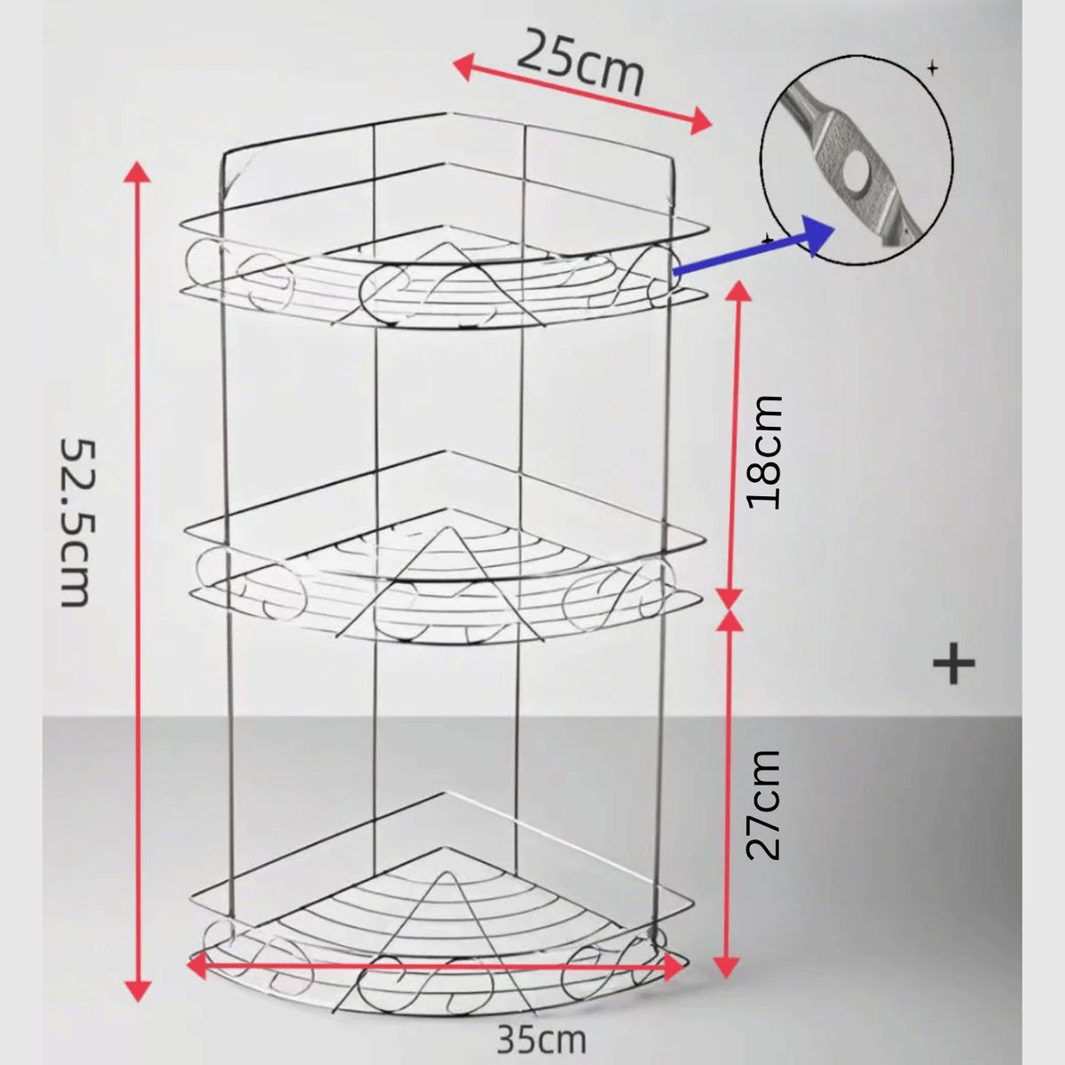 HOMESTAR - Organizador Para Ducha Estante Esquinero 3 Niveles Multiuso
