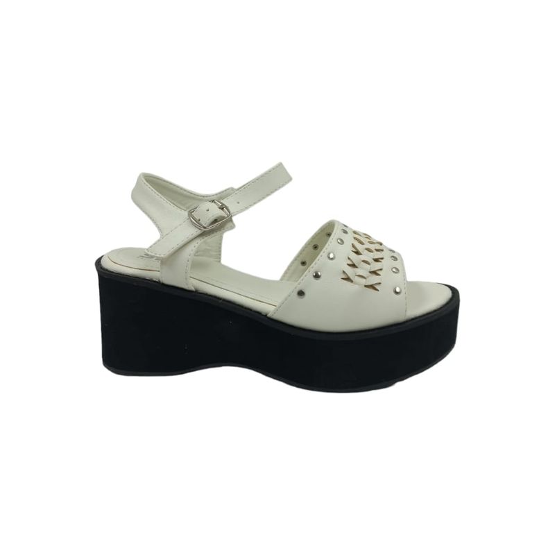 HERIEL - Sandalia Blanca Plataforma