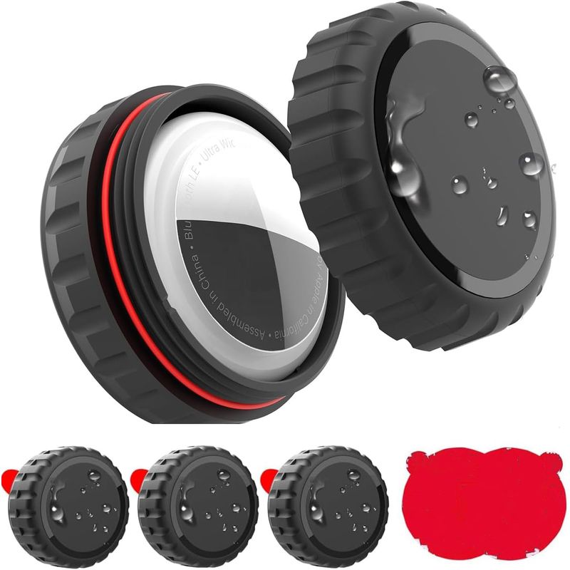 KUANGYE - 4pcs Fundas Para Airtag Resistente Con Adhesivo