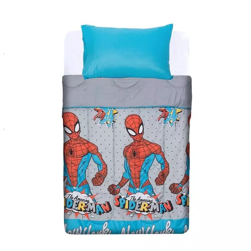 MASHINI - Plumón Microfibra Infantil 1.5 Plazas Spiderman Power