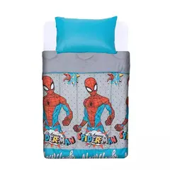 MASHINI - Plumón Microfibra Infantil 1.5 Plazas Spiderman Power