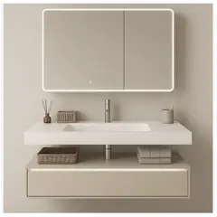 HOMER DESIGN - Vanitorio De Panal Aluminio+botiquín Espejo Inteligente S60