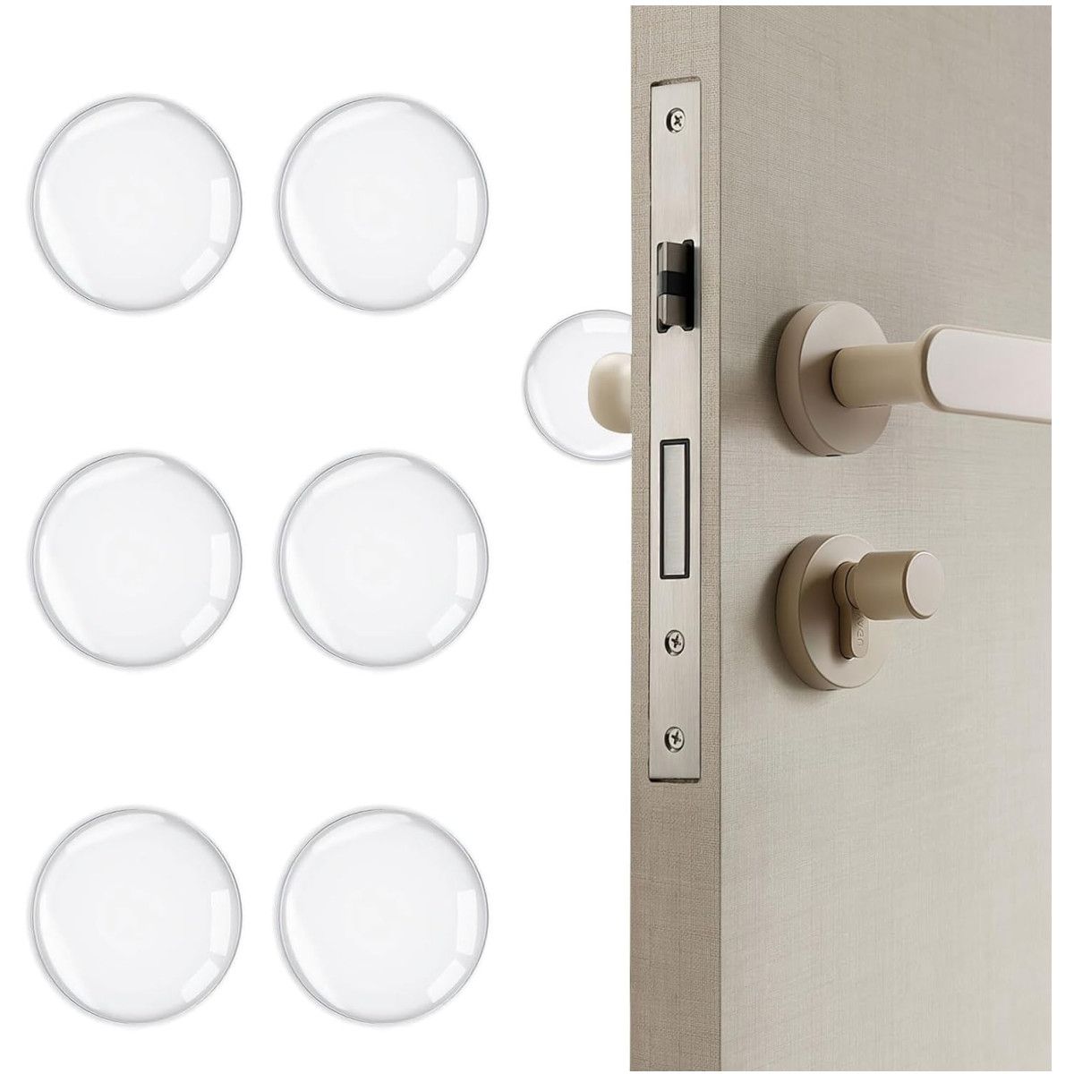 KUANGYE - Pack 6 Topes Puertas Protectores De Pared Adhesivos Silicona