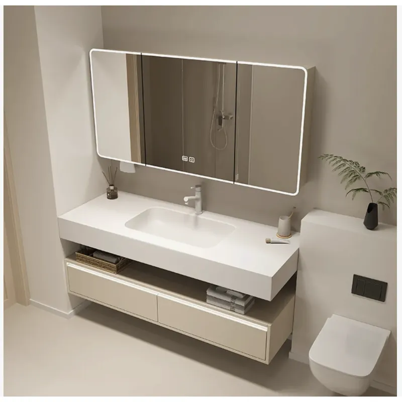 HOMER DESIGN - Vanitorio De Panal Aluminio+botiquín Espejo Inteligente S90