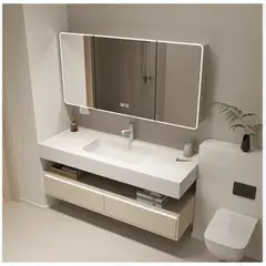 HOMER DESIGN - Vanitorio De Panal Aluminio+botiquín Espejo Inteligente S90