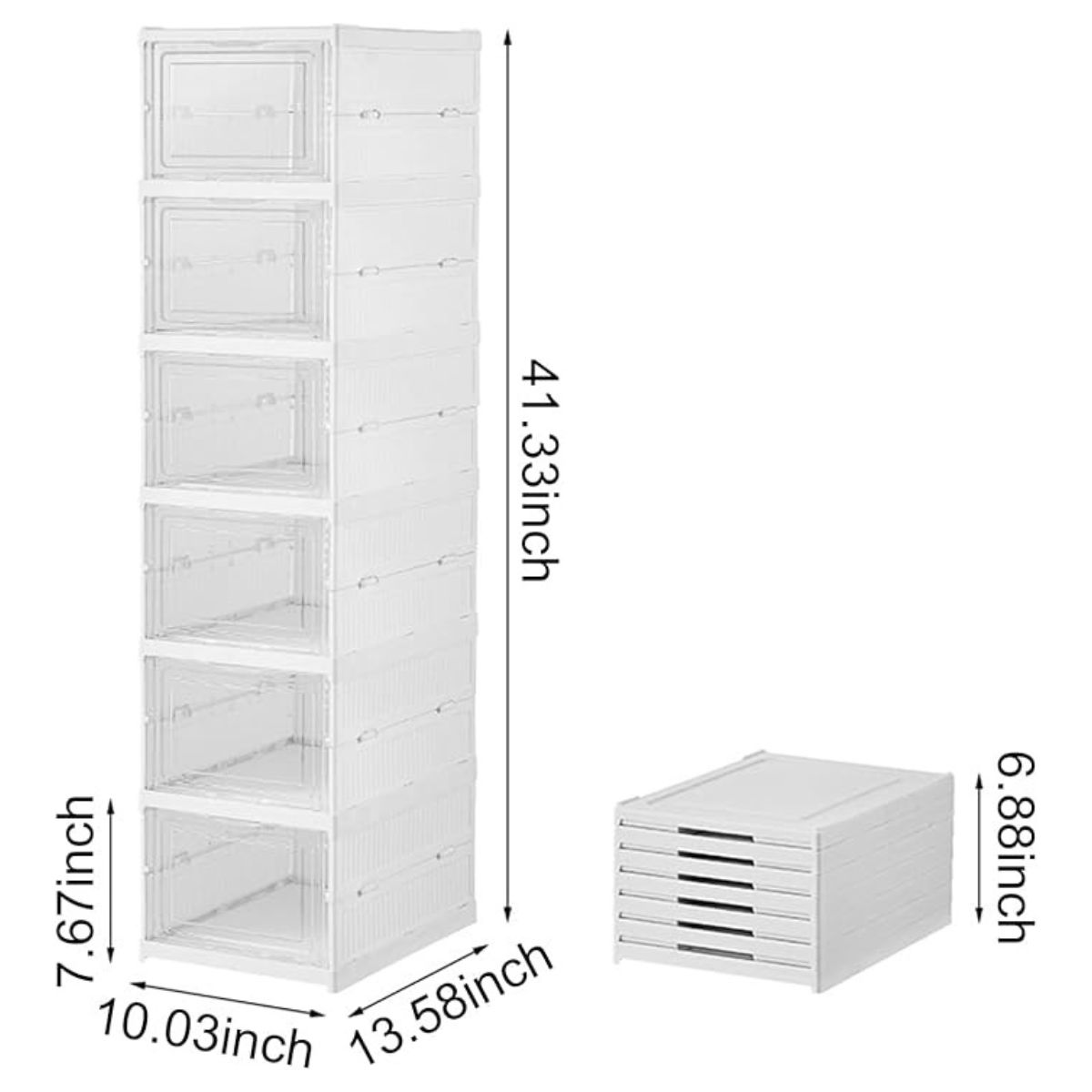 GENERICO - Caja Zapatos Apilable Rayados