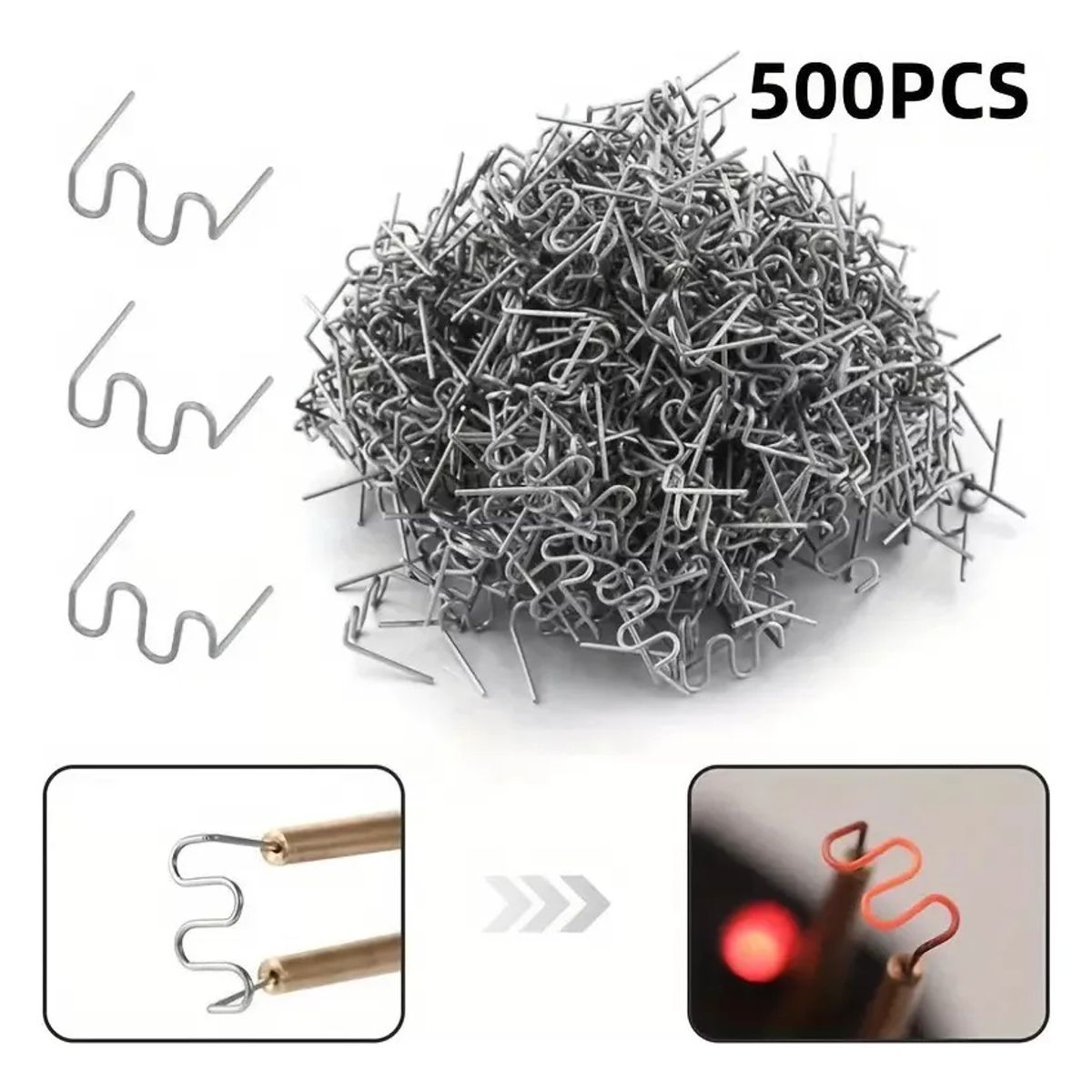 GENERICO - 500 Unds Grapas Para Soldadora Reparacion De Plasticos