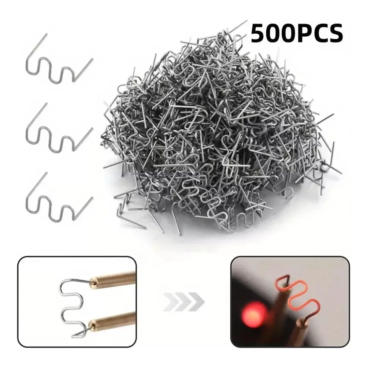 GENERICO - 500 Unds Grapas Para Soldadora Reparacion De Plasticos