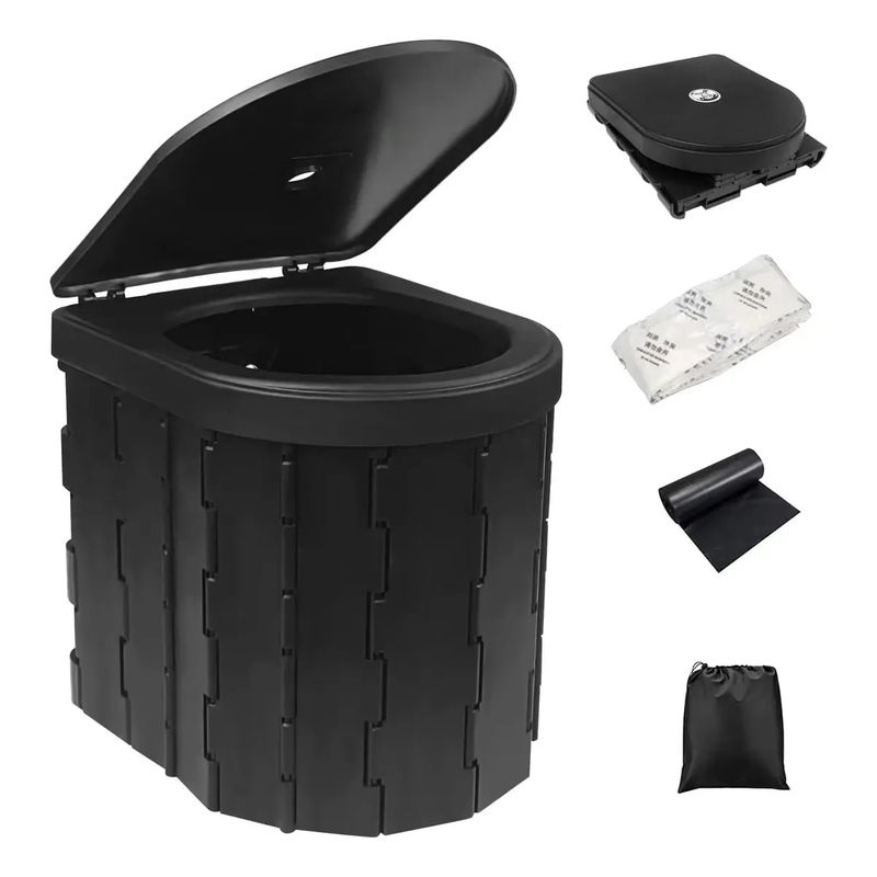 GENERICO - Baños Plegable Portatiles Para Adultos Camping Con Tapa
