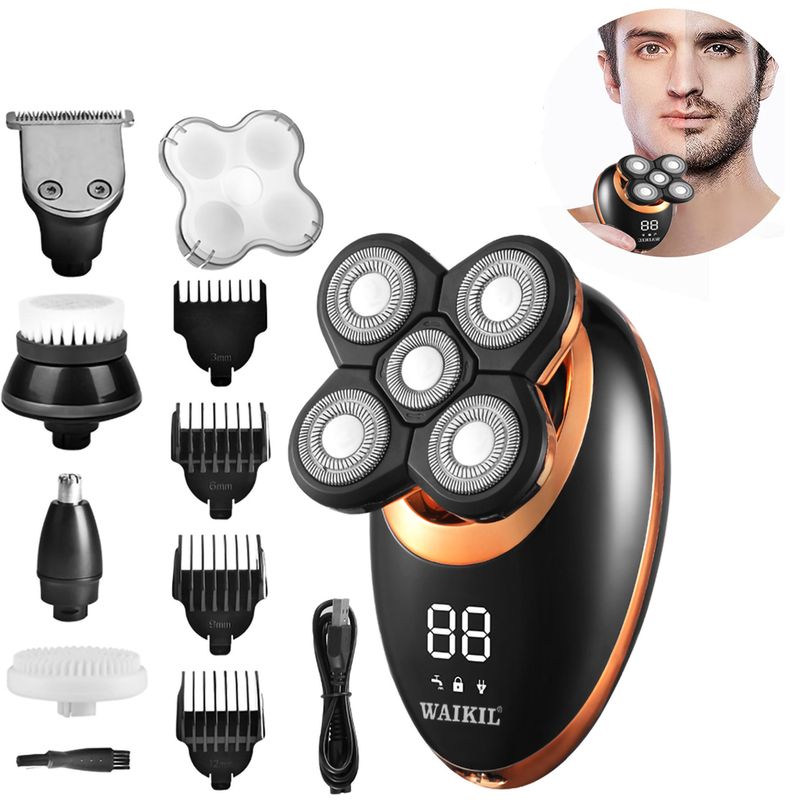 GENERICO - Maquinilla De Afeitar Eléctrica 5 En 1 Para Hombres Regalo
