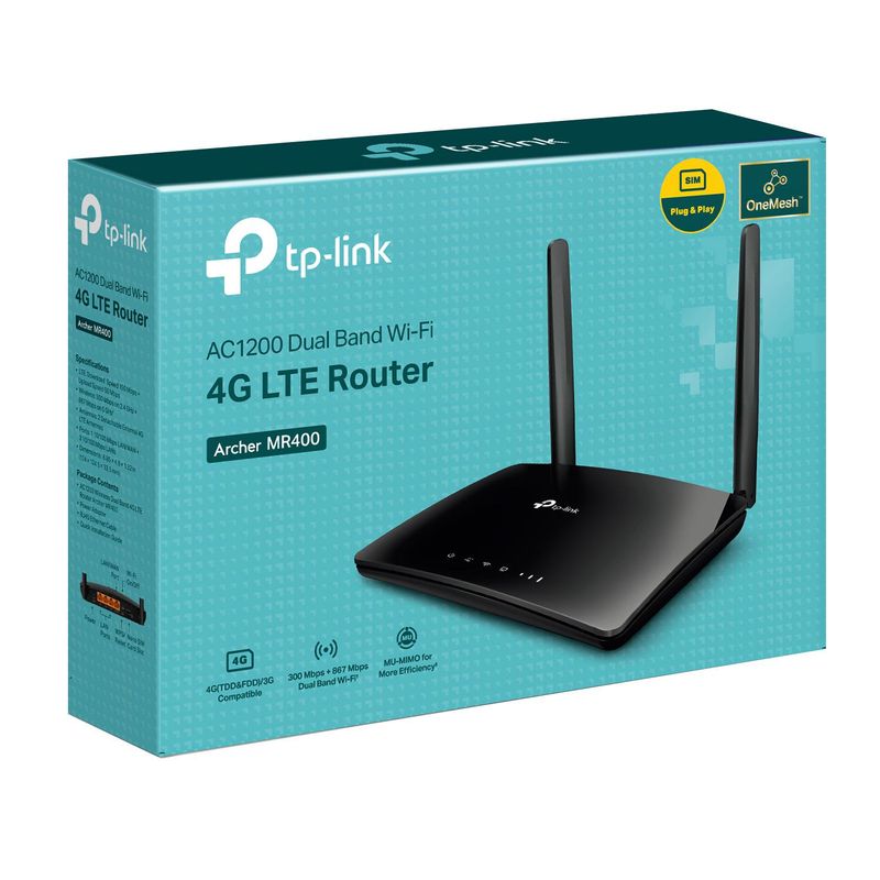 TP LINK - Router 4G LTE Inalámbrico de Doble Banda AC1200 TPLINK