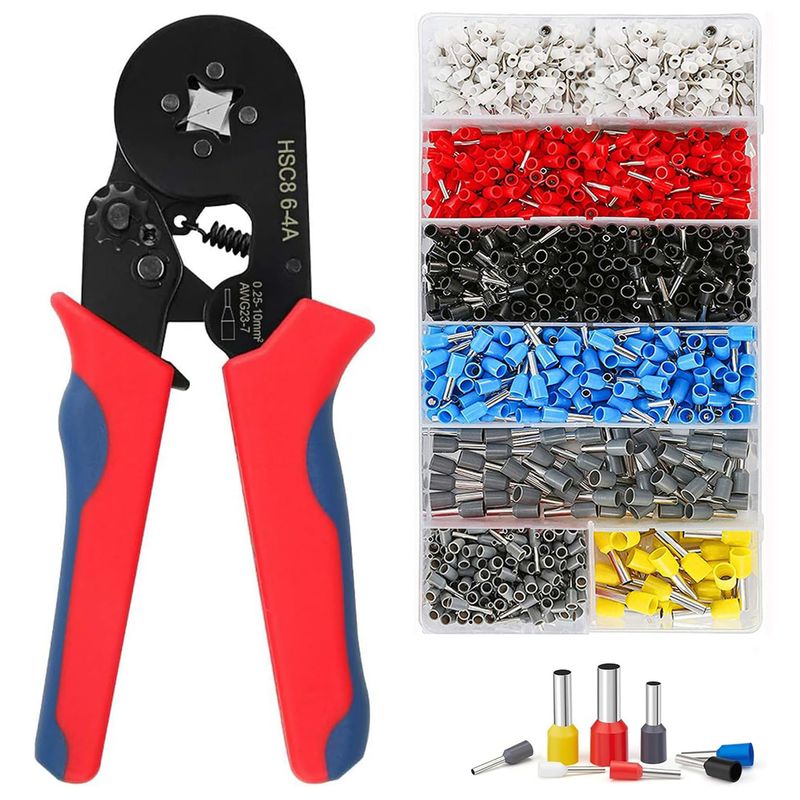 GENERICO - Juego De Crimpadora De Alambre Kit 1900 Piezas 02510mm²